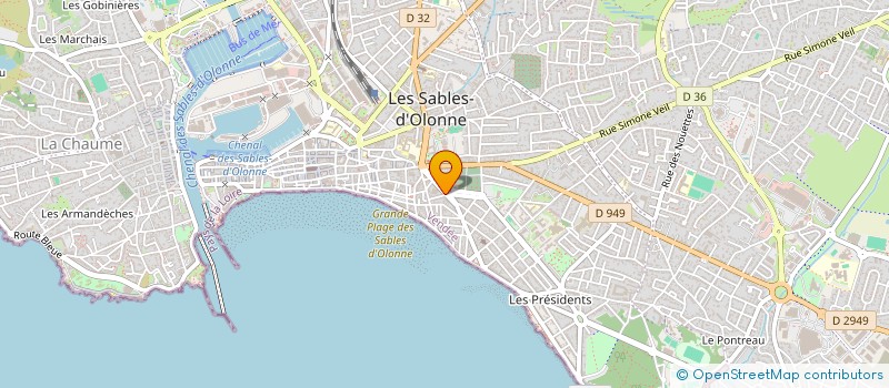 localisation de l'entreprise VINATY à LES SABLES D'OLONNE