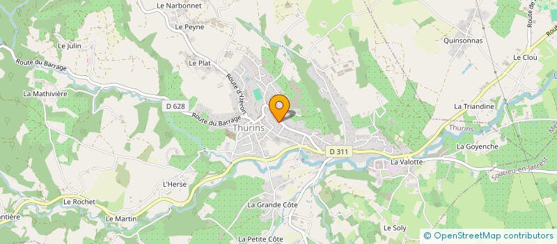 localisation de l'entreprise VINC'INVEST  THURINS