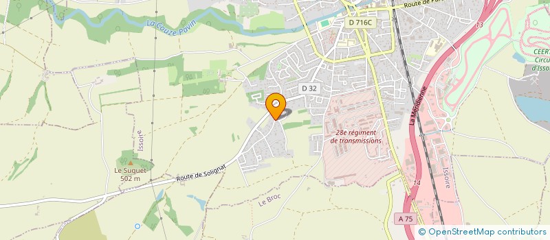 localisation de l'entreprise VINCA à ISSOIRE