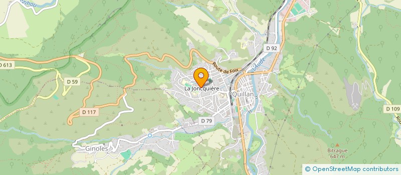 localisation de l'entreprise VINCARIN à QUILLAN