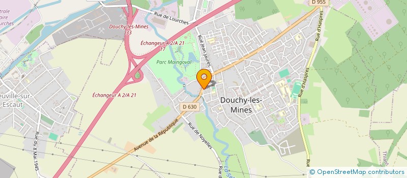 localisation de l'entreprise VINCART CREATION à DOUCHY-LES-MINES