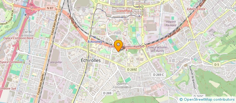 localisation de l'entreprise VINCE-AUTO-SERVICE à ECHIROLLES