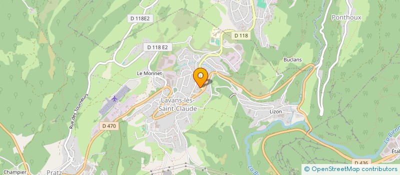 localisation de l'entreprise VINCE GROUP  LAVANS-LES-SAINT-CLAUDE