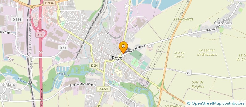 localisation de l'entreprise VINCELET ET COMPAGNIE à ROYE