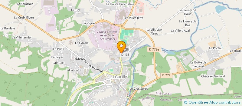 localisation de l'entreprise VINCENT à LA GACILLY