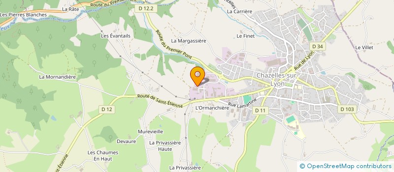 localisation de l'entreprise VINCENT à CHAZELLES-SUR-LYON