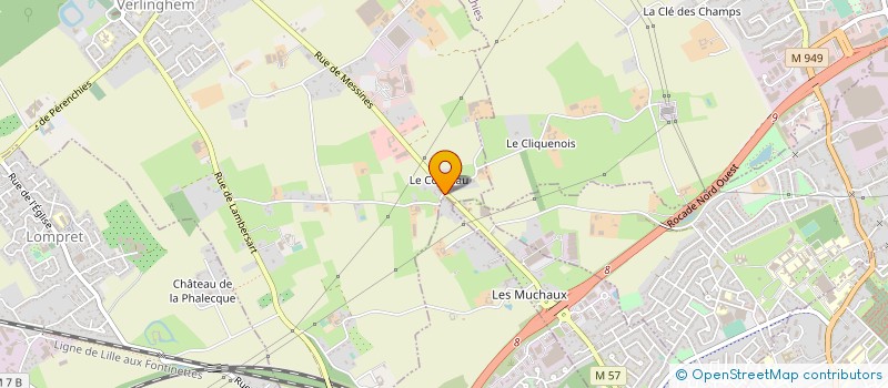 localisation de l'entreprise VINCENT  VERLINGHEM