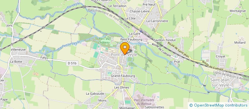 localisation de l'entreprise VINCENT CORDIER & KARINE ODOBERT à PONT-DE-VEYLE