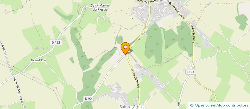 localisation de l'entreprise VINCENT COUVERTURE  SAINTE-CROIX-SUR-BUCHY