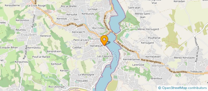 localisation de l'entreprise VINCENT DAGORN ET MARIE LOUISE DREZEN, NOTAIRES, ASSOCIES D'UNE SELARL TITULAIRE D'UN OFFICE NOTARIAL à AUDIERNE