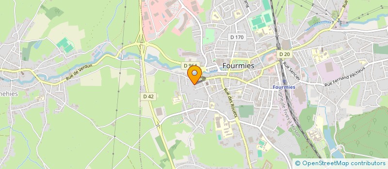 localisation de l'entreprise VINCENT IMPRIMEUR F.P.C.  FOURMIES