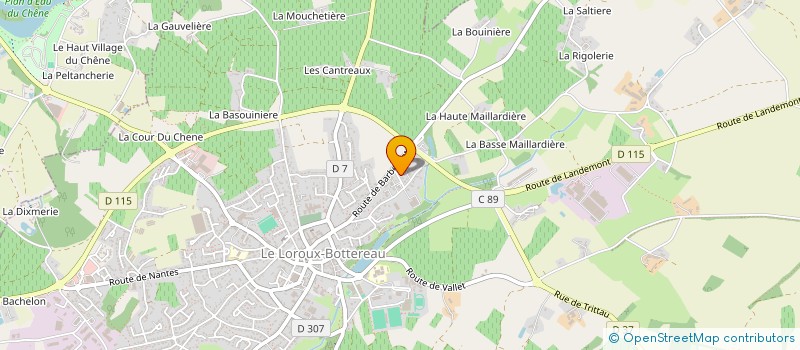 localisation de l'entreprise VINCENT J.Y. à LE LOROUX-BOTTEREAU