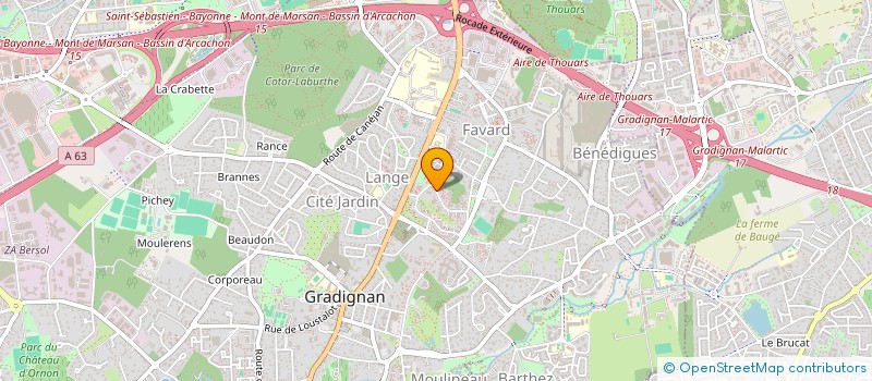 localisation de l'entreprise VINCENT M.P.  GRADIGNAN