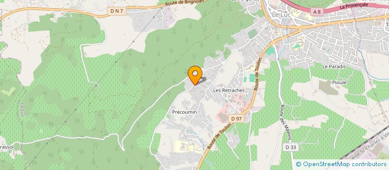 localisation de l'entreprise VINCENZI à LE LUC