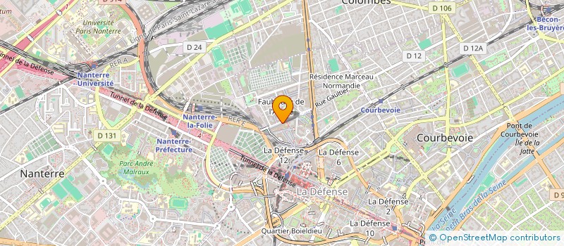 localisation de l'entreprise VINCI ECO DRIVE à COURBEVOIE