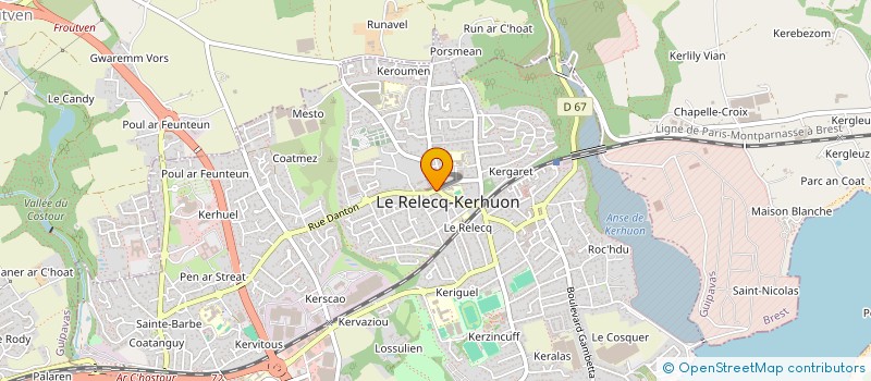 localisation de l'entreprise VINCIANE DECO à LE RELECQ-KERHUON