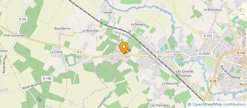 localisation de l'entreprise VINEA à SAINT-GERMAIN-DE-LUSIGNAN