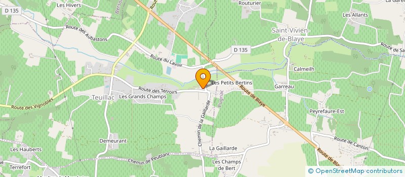 localisation de l'entreprise VINEA ENERGIE  TEUILLAC