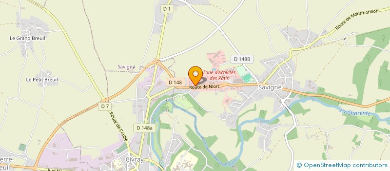 localisation de l'entreprise VINEL à SAVIGNE