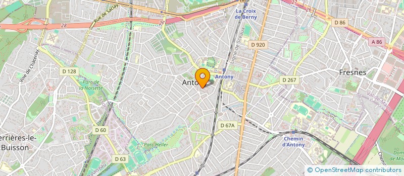 localisation de l'entreprise VINET à ANTONY