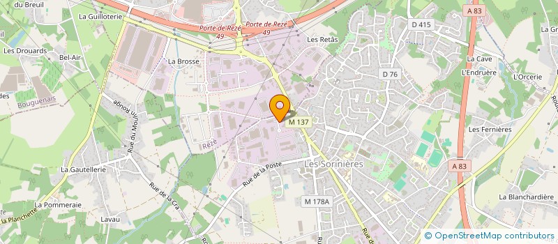 localisation de l'entreprise VINET SARL à LES SORINIERES