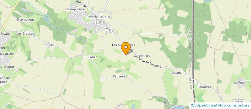 localisation de l'entreprise VINETIA TERROIRS à PEYZIEUX-SUR-SAONE