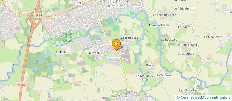 localisation de l'entreprise VINEVA  ORGERES