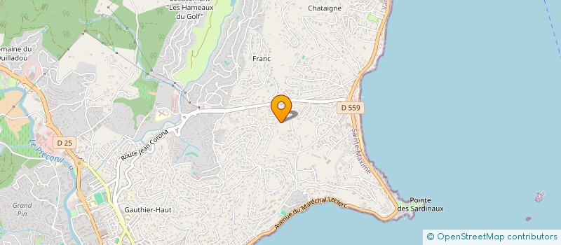 localisation de l'entreprise VINGT CINQ à SAINTE MAXIME