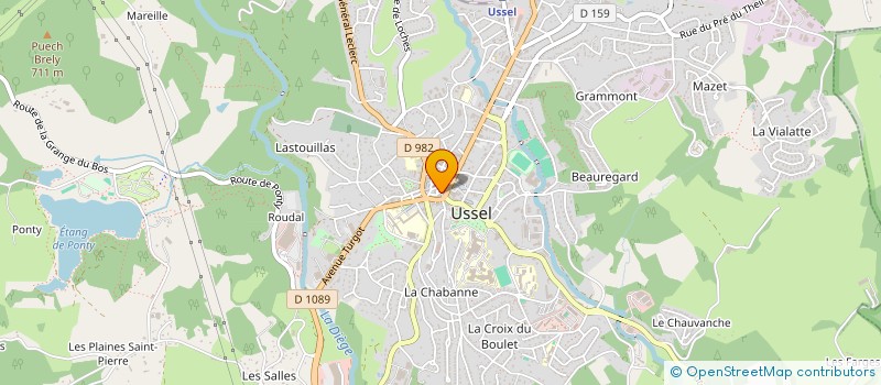 localisation de l'entreprise VINGT-NEUF JUIN  USSEL