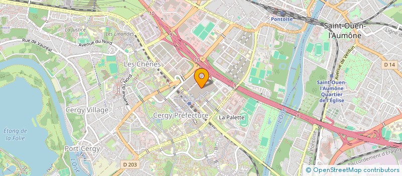 localisation de l'entreprise VINGT SUR VINGT à CERGY