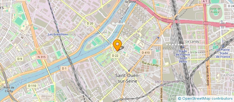 localisation de l'entreprise VINIDIS à SAINT-OUEN-SUR-SEINE