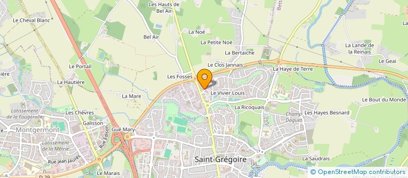localisation de l'entreprise VINIDIS à SAINT-GREGOIRE