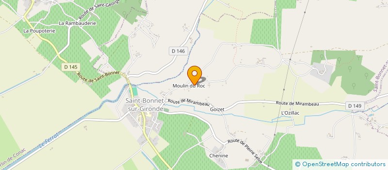 localisation de l'entreprise VINOLEAN  SAINT-BONNET-SUR-GIRONDE