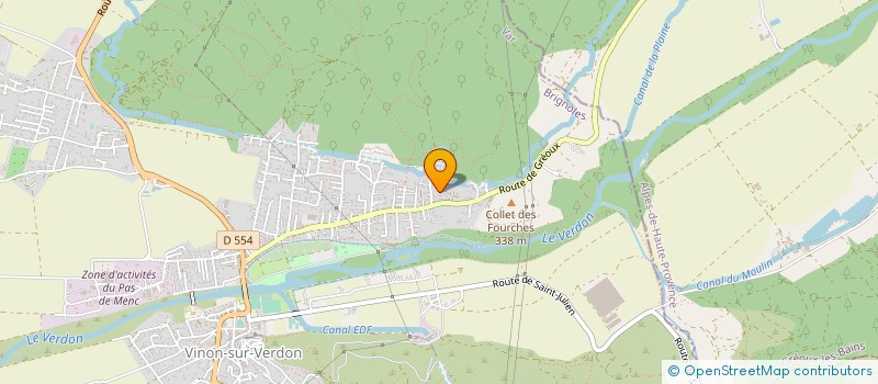 localisation de l'entreprise VINON-SIEGES à VINON-SUR-VERDON