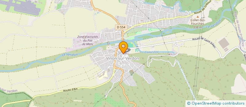 localisation de l'entreprise VINON TRAITEUR  VINON-SUR-VERDON