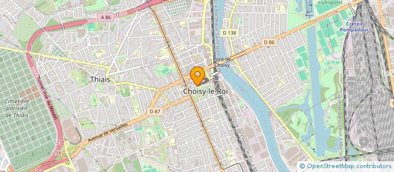 localisation de l'entreprise VINOS à CHOISY-LE-ROI