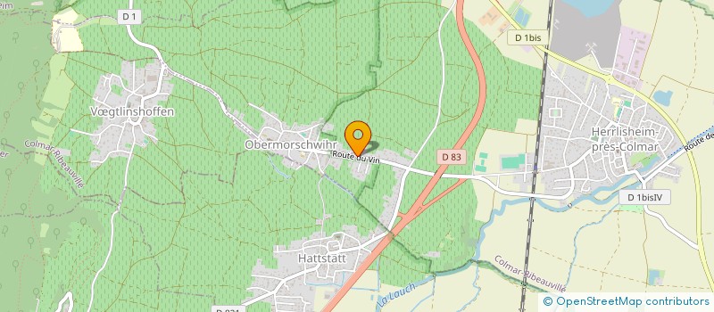 localisation de l'entreprise VINS ALSACE HERTZOG  HERRLISHEIM-PRES-COLMAR