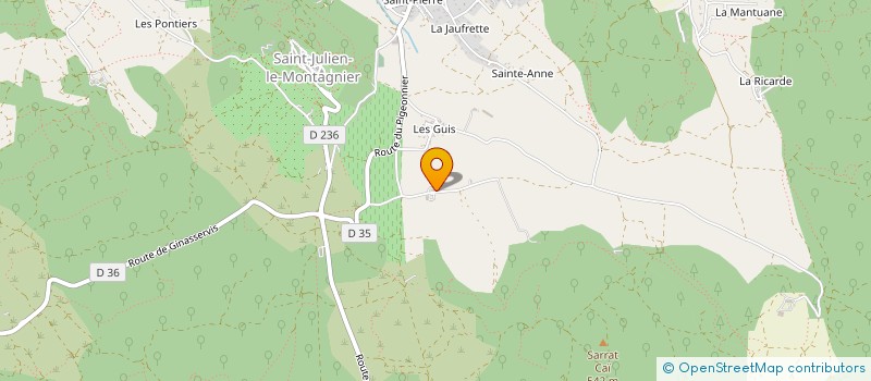 localisation de l'entreprise VINS BIERES & GASTRONOMIE à SAINT-JULIEN