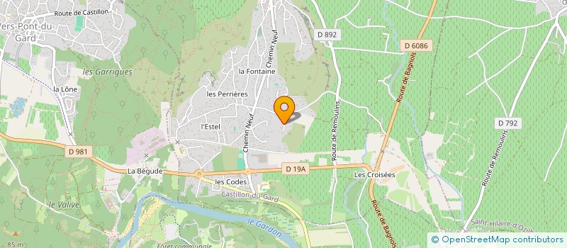 localisation de l'entreprise VINS ET HUILES DE PANERY  POUZILHAC