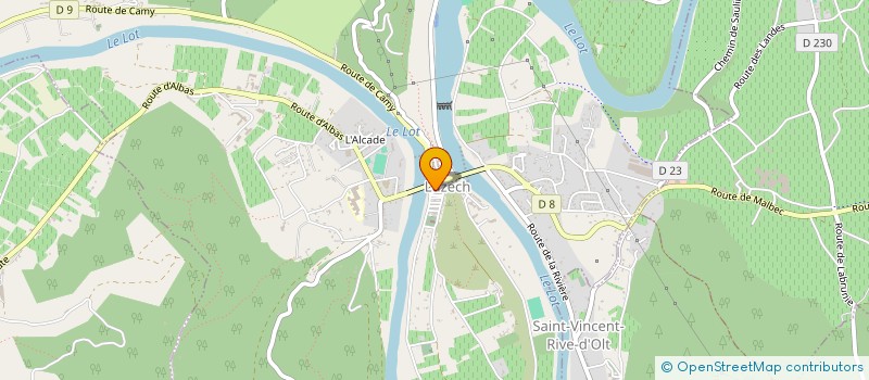 localisation de l'entreprise VINS ET PRODUITS AGRO-ALIMENTAIRES à ALBAS