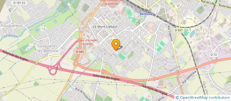 localisation de l'entreprise VINS ET PRODUITS DU TERROIR  BETHUNE