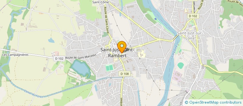 localisation de l'entreprise VINS ET TERROIRS à SAINT-JUST-SAINT-RAMBERT