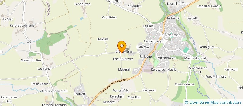 localisation de l'entreprise VINS SANQUER DISTRIBUTION  LE DRENNEC