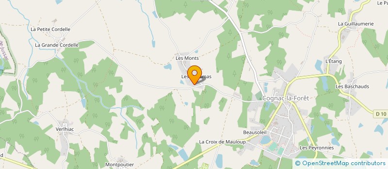 localisation de l'entreprise VINSAN-CHAUFFAGE  COGNAC-LA-FORET