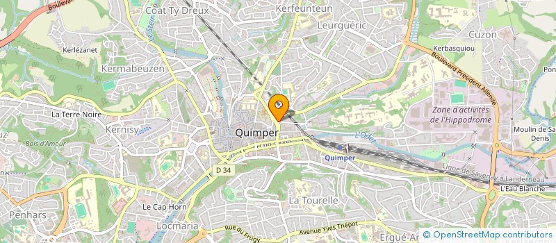 localisation de l'entreprise VINSOLITE à QUIMPER