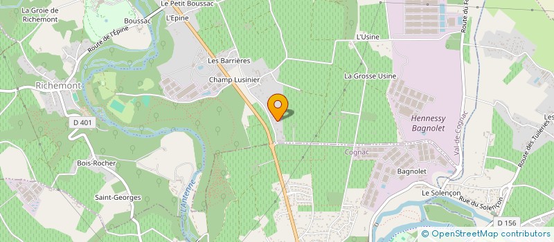 localisation de l'entreprise VINSONNEAU TRAVAUX PUBLICS à VAL-DE-COGNAC