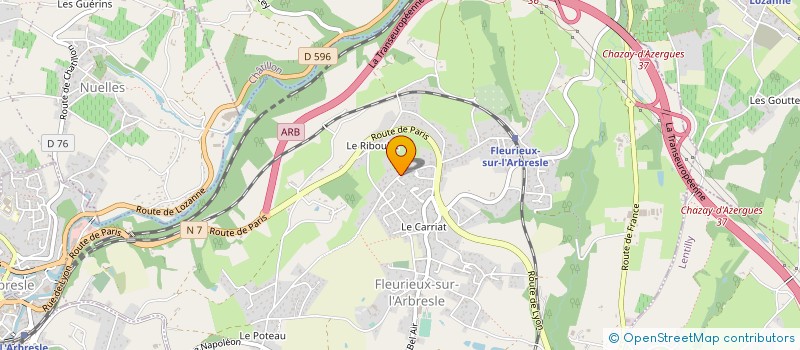 localisation de l'entreprise VINZENT SARL  FLEURIEUX-SUR-L'ARBRESLE