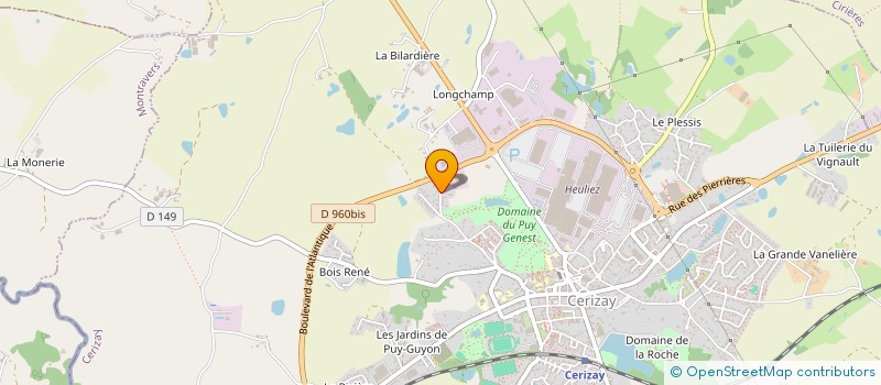 localisation de l'entreprise VIOLLEAU MACONNERIE COUVERTURE  CERIZAY