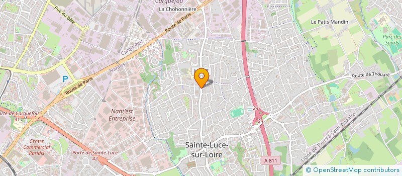 localisation de l'entreprise VIOUTOU TRANSPORT EXPRESS  SAINTE-LUCE-SUR-LOIRE