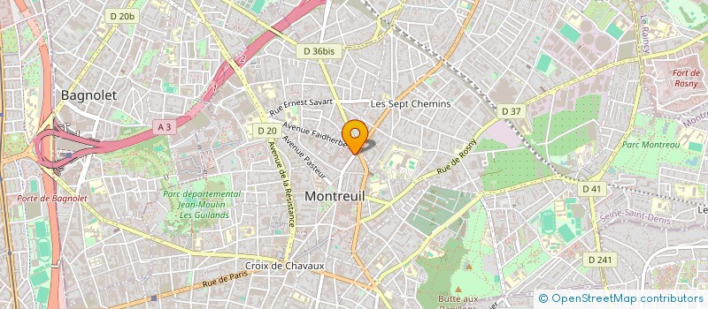 localisation de l'entreprise VIP COIFFURE à MONTREUIL